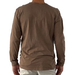 J07 Fw23 Ανδρική Μακρυμάνικη Μπλούζα Round Neck Garment Dye Pocket 2411102006