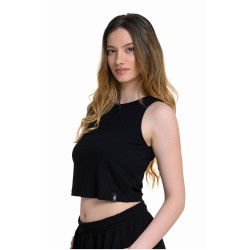 J07 Ss24 Γυναικεία Κοντομάνικη Μπλούζα Crop Top Single Jersey S25/44016J