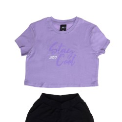 J07 Ss24 Παιδικό Σετ Girls Set Crop Top & Shorts Sin.Jersey & Bf S25/14410J