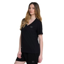 J07 Ss24 Γυναικεία Κοντομάνικη Μπλούζα V Neck T Shirt Single Jersey S25/44011J