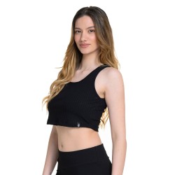 J07 Ss24 Γυναικεία Αμάνικη Μπλούζα Crop Top Rib Viscose S25/66404J