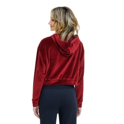 J07 Fw24 Γυναικεία Ζακέτα Με Κουκούλα Hoodie Crop Jacket Velour W26/64246J