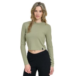J07 Fw24 Γυναικεία Μακρυμάνικη Μπλούζα Crop Top Long Sleeve "Rib Viscose" W26/67102J