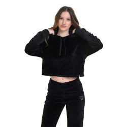 J07 Fw24 Γυναικείο Φούτερ Fleece Hoodie Crop Top Velour W26/64244J