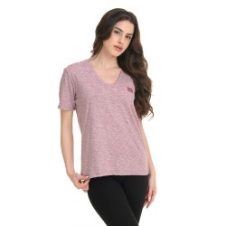 J07 Ss25 Γυναικεία Κοντομάνικη Μπλούζα T-Shirt V Classic Flamme S26/44012J