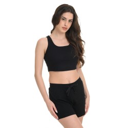 J07 Ss25 Γυναικεία Top Αμάνικο Crop Top Sleeveless Rib Viscose S26/66404J