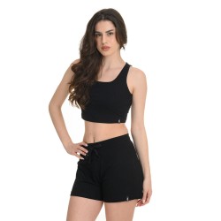 J07 Ss25 Γυναικεία Top Αμάνικο Crop Top Sleeveless Rib Viscose S26/66404J