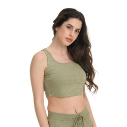 J07 Ss25 Crop Top Sleeveless Rib Viscose S26/66404J