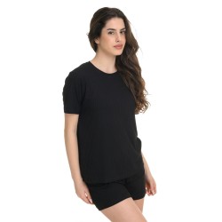 J07 Ss25 Γυναικεία Κοντομάνικη Μπλούζα T-Shirt Rib Viscose S26/66412J