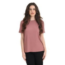 J07 Ss25 Γυναικεία Κοντομάνικη Μπλούζα T-Shirt Rib Viscose S26/66412J